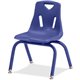 Jonti-Craft Berries Stacking Chair - Steel Frame - Four-legged Base - Blue - Polypropylene - 1 Each