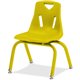 Jonti-Craft Berries Stacking Chair - Steel Frame - Four-legged Base - Yellow - Polypropylene - 1 Each