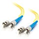 C2G 3m ST-ST 9/125 Duplex Single Mode OS2 Fiber Cable - Yellow - 10ft - 3m ST-ST 9/125 Duplex Single Mode OS2 Fiber Cable - Yell