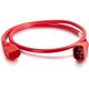 C2G 8ft 18AWG Power Cord (IEC320C14 to IEC320C13) -Red - For PDU, Switch, Server - 250 V AC10 A - Red - 8 ft Cord Length - 1