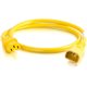 C2G 10ft 14AWG Power Cord (IEC320C14 to IEC320C13) - Yellow - For PDU, Switch, Server - 250 V AC15 A - Yellow - 10 ft Cord Lengt