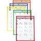 C-Line Reusable Dry Erase Pockets - Study Aid - Assorted Primary Colors, 9 x 12, 25/BX, 40620