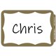 C-Line Self-Adhesive Name Tags - Gold Border, Peel & Stick, 3-1/2 x 2-1/4, 100/BX, 92266