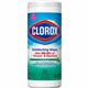 Clorox Disinfecting Cleaning Wipes - Ready-To-Use - Fresh Scent - 35 / Canister - 1 Each - Disposable, Bleach-free - Green