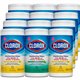 Clorox Disinfecting Bleach Free Cleaning Wipes Value Pack - Ready-To-Use - Fresh, Crisp Lemon Scent - 75 / Canister - 12 / Carto