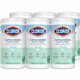 Clorox Free & Clear Compostable All Purpose Cleaning Wipes - 4.25" Length x 4.25" Width - 75 / Tub - 6 / Carton - Bleach-safe, D