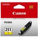 Canon CLI-251Y Original Ink Cartridge - Inkjet - Yellow - 1 Each