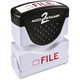 Consolidated Stamp Pre-inked 2-color FILE Message Stamp - Message Stamp - "FILE" - 50000 Impression(s) - Red - Rubber - 1 Each
