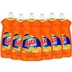 AJAX Triple Action Dish Soap - 52 fl oz (1.6 quart) - Orange Scent - 6 / Carton - Pleasant Scent, Phosphate-free, Kosher-free - 