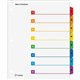 Cardinal OneStep Index System - 8 x Divider(s) - Printed Tab(s) - Digit - 1-8 - 8 Tab(s)/Set - 9" Divider Width x 11" Divider Le