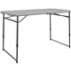 Cosco Fold Portable Indoor/Outdoor Utility Table - 200 lb Capacity - Adjustable Height x 48" Table Top Width x 24" Table Top Dep