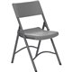 Dorel Zown Classic Commercial Resin Folding Chair - Gray Seat - Gray Back - Gray Steel, High Density Resin, High-density Polyeth
