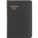 At-A-Glance Large Telephone/Address Book - Wire Bound - 5" Sheet Size - Black - Simulated Leather - 1 Each