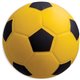 Champion Sports Coated High Density Foam Soccer Ball - 8.25" - Size 4 - High Density Foam (HDF) - Yellow, Black - 1  Each
