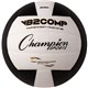 Champion Sports Composite Volleyball Black - 8.25" - Synthetic Leather - Black, White - 1  Each
