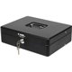 CARL Bill Slots Steel Security Cash Box - 4 Bill - 5 Coin - Steel - Black - 3.5" Height x 10" Width x 7" Depth