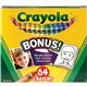 Crayola Regular Size Crayon Sets - 3.6" Length - 0.3" Diameter - Assorted - 64 / Box