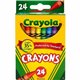 Crayola Regular-Size Crayons - 3.6" Length - 0.3" Diameter - Assorted - 24 / Box