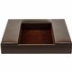 Dacasso Leatherette Enhanced Conference Room Organize - Desktop - Chocolate Brown - Leatherette, Velveteen - 1 Each