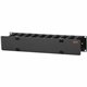 APC by Schneider Electric Horizontal Cable Manager, 2U x 4" Deep, Single-Sided with Cover - Cable Manager - Black - 2U Rack Heig