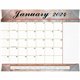At-A-Glance Marbled Desk Pad - Standard Size - Monthly - 12 Month - January 2024 - December 2024 - 1 Month Single Page Layout - 