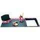 Dacasso 5-piece Home/Office Leather Desk Accessory Set - Velveteen, PU Leather - Floral Red - 1 Each