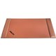 Dacasso Rustic Leather Side-Rail Desk Pad - Rectangular - 34" Width x 20" Depth - Felt - Top Grain Leather - Rustic Brown