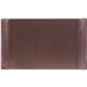 Dacasso Leather Side-Rail Desk Pad - Rectangular - 34" Width x 20" Depth - Felt Brown Backing - Top Grain Leather - Chocolate Br
