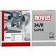 Novus 24/8 Super Premium Staples - 5/16" Leg - Silver - Steel1000 / Carton