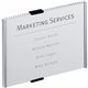 DURABLE Wall Mounted INFO SIGN - 6-1/8" x 8-1/2" - Rectangular Shape - Acrylic, Aluminum - Easy To Update - Silver - 1 Pack