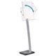 DURABLE INFO SIGN Tabloid Floor Stand - 11" x 17" Sign - 43" - 50" Height - Rectangular Shape - Acrylic, Stainless Steel - Updat