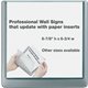 DURABLE CLICK SIGN with Cubicle Panel Pins - 5-7/8" x 5-7/8" - 2 Pins - Anti-glare - Acrylic, Aluminum - Updateable - Graphite -