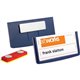 DURABLE Framed Magnetic Name Badge - 1-1/8" x 2-1/4" - Plastic - Dark Blue - 25 / Box