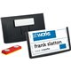 DURABLE Framed Magnetic Name Badge - 1-1/2" x 2-7/8" - Plastic - Black - 25 / Box