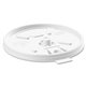 Dart Lift-n-Lock Coffee Cup White Lids - Round - Plastic - 10 / Carton - 100 Per Pack - White