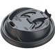 Dart Black Plastic Reclosable Lids - Round - Plastic - 1000 / Carton - 100 Per Bag - Black
