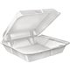 Dart Large 1-Compartment Carryout Foam Trays - Foam Body - 200 / Carton