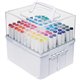 Deflecto Expandable Marker Accordion Organizer - External Dimensions: 8.6" Width x 7.5" Depth x 8.5" Height - Snap-in Lid Closur