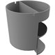 Deflecto Small Standing Desk Organizer - 3.5" Height x 3.9" Width x 3.9" Depth - Portable, Spring Loaded, Built-in Cord Catcher 