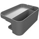 Deflecto Large Standing Desk Organizer - 3 Compartment(s) - 3.5" Height x 9" Width x 6.2" Depth - Portable, Spring Loaded, Built