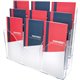 Deflect-o Three Tier Document Organizer with Dividers - 9 Compartment(s) - 6 Divider(s) - 3 Tier(s) - 11.5" Height x 13.5" Width