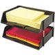 Deflecto Industrial Tray Side-Load Stacking Tray - 1500 x Sheet - 2 Tier(s) - 3.5" Height x 16.5" Width x 11.8" Depth - Black - 