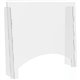 Deflecto Countertop Safety Barrier with Pass Through - 27" Width x 23.8" Height x 6" Length - 2 / Carton - Clear - Acrylic