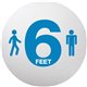 Deflecto StandSafe Personal Spacing Disks-6 Feet Apart - 50 / Carton - 20" Width x 20" Height - Vinyl - Clear