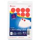 Avery Color-Coding Labels - - Height3/4" Diameter - Removable Adhesive - Round - Laser - Neon Red - 24 / Sheet - 1008 / Pack