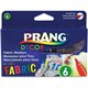 Prang Decor Fabric Markers - Brush Marker Point Style - Assorted - 6 / Set