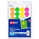 Avery Color Coded Label - - Width3/4" Diameter - Removable Adhesive - Round - Laser - Neon Green, Neon Orange, Neon Red, Neon Ye