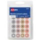 Avery Reinforcement Labels on Small Sheets - 0.3" Diameter - Round - Assorted Metallic - 36 / Carton