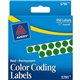 Avery 1/4" Color-Coding Labels - - Height1/4" Diameter - Permanent Adhesive - Round - Green - 450 / Pack - Self-adhesive