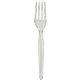 Dixie Heavyweight Plastic Cutlery - 1000/Carton - Fork - 1 x Fork - Breakroom - Disposable - Clear